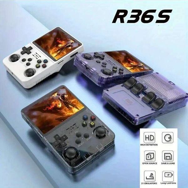 R36S Retro Handheld Linux System 3.5-inch I Screen 64G/128G 20000+ Games Portable Pocket Game Console 26L0518