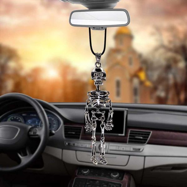 Car Pendant Skeleton man Automobiles Interior Ornaments Rearview Mirror Decoration Pendant Interior Cars Accessories gifts T260514