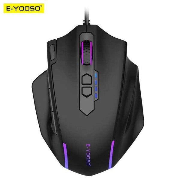E-YOOSO X-41 USB Wired RGB Gaming Mouse 24000 DPI SG8960 10 buttons programmable game Optical mice for Computer PC Laptop 26Y0519