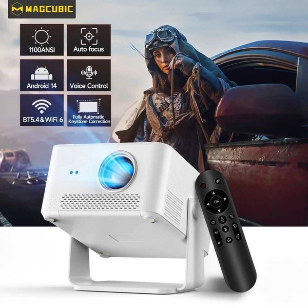 HY450MAX 1100ANSI Android 14 Portable Outdoor Projector 1080P Auto Focus 8K Support WIFI6 Beam Mini Projector T260520