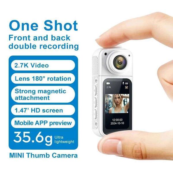 Small Action Camera Sports Cam Bodycam Rotating Lens Go WiFi Digital Pro Video Runcam Instant for Hero 10 11 12 13 Photography 26L0520