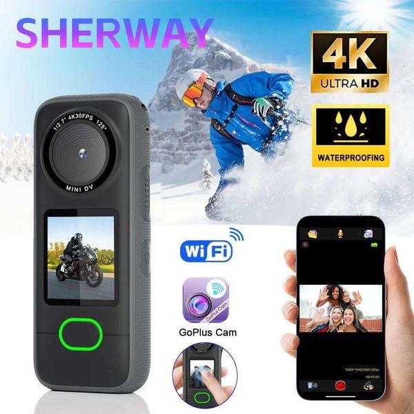 4K Wifi Action Mini Sports Camera Waterproof Touch Screen HD Sport Cam for Travel Motorcycle Driving Recorder Bodycam 26Y0520