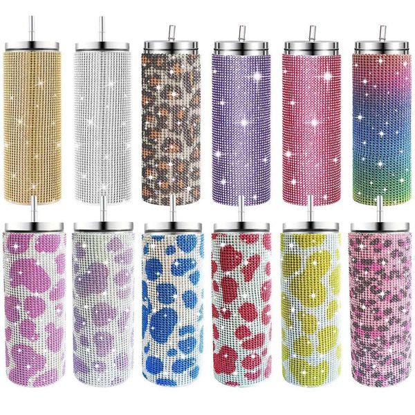 500ml Shiny Stainless Steel Bottles Vacuum Flasks Bling Drink Water Bottle Insulated Cup Travel For Gift 26Y0520