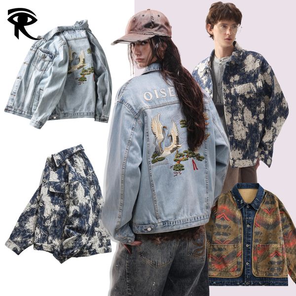 2026 Spring American Vintage Street Coat Men Trendy Chinoiserie New Embroidery …