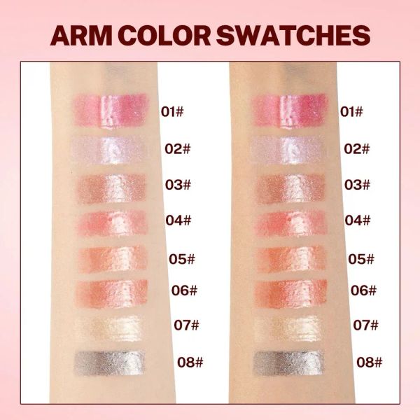 Qi 8 Colors izing Diamond Shimmer Glitter Lip Gloss Makeup Sparkling Glitter Liquid Lipstick Pearl Lipgloss Tint 260424