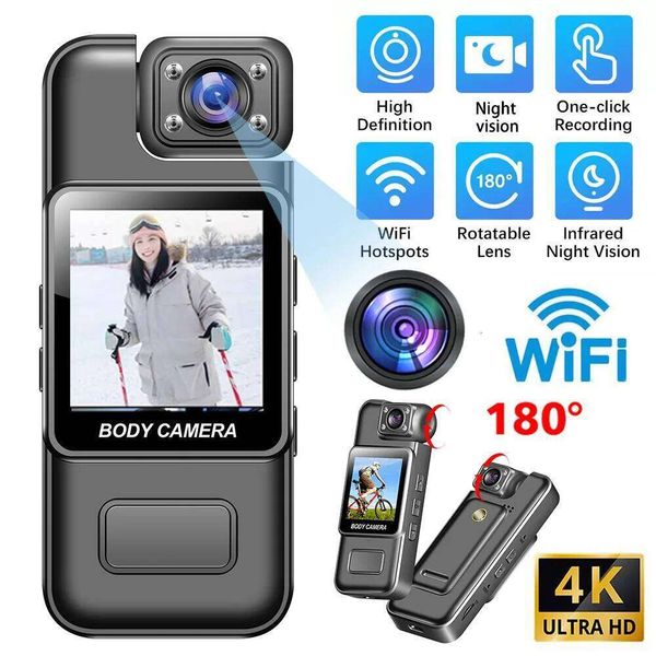 Mini HD 4K IR Night Vision Action Camera Portable Back Clip Motorcycle Car DVR Cycling Outdoor Sport DV WiFi Camcorders 26Y0520