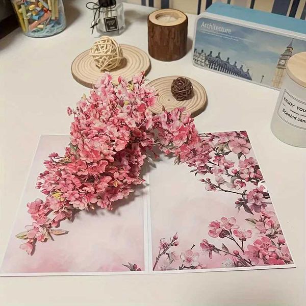 1pc a -Up Greeting Card Featuring Blossoms Suitable for Christmas Birthdays Perfect As a MotherS Day Present L260520
