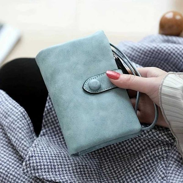 Tri-fold Short Women Wallets with Coin Zipper Pocket Minimalist Frosted Soft Leather Ladies Purses Female Pink Small WalletZHR260521