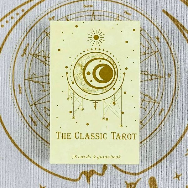 The Classic Tarot Cards Deck A 78Pcs With Paper Instruction Manual For Easy Beginners, Fate Fortune Divination Party Board Game