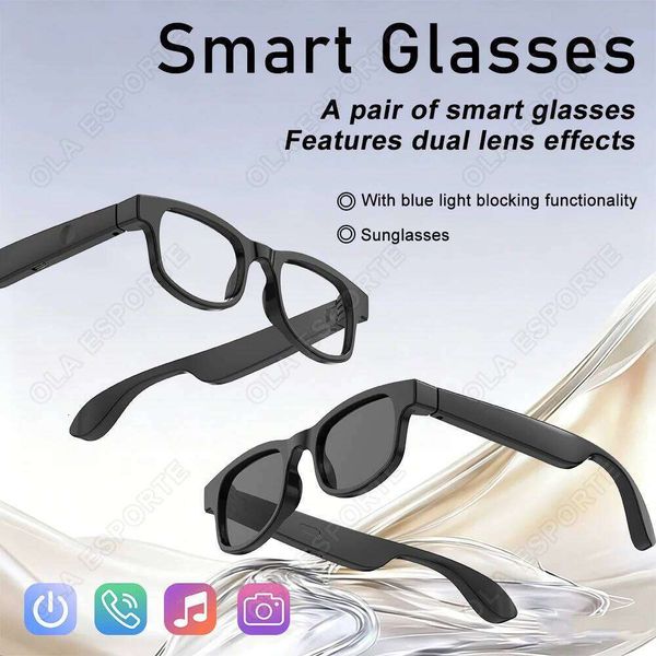 New Smart AI Glasses Ergonomic Framework Anti Blue Light Sunglasses Bluetooth Call Music Play HIFI Sound Quality For Man Women