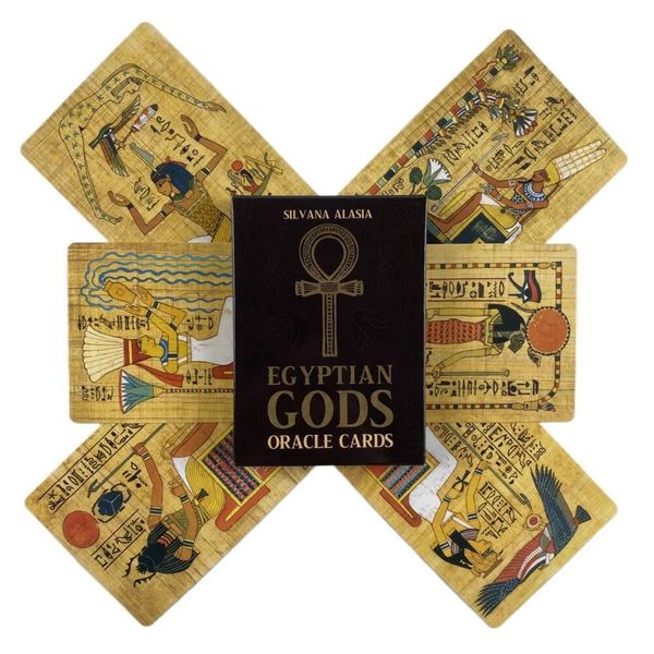 Egyptian Gods Oracle Tarot Cards English Wisdom Divination Board Deck Edition Playing Family Gathering Game