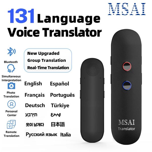 MSAI T4 Smart Voice Translator 131 Languages Bluetooth APP 122 Languages Po Translation -Time Two-Way for Travel Business 260521