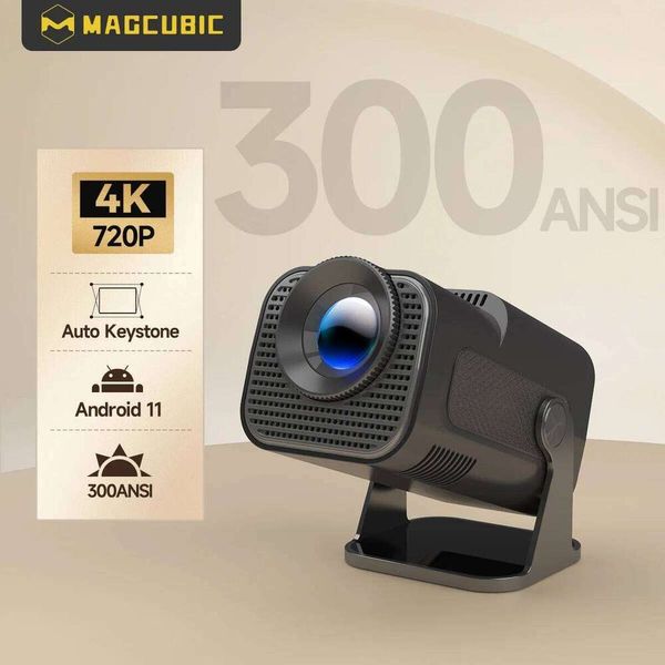 Magcubic HY320 Mini Newly Native 4K 720P Android11 300ANSI Wifi6 BT5.0 Cinema Outdoor Portable 180 Rotable Projector 26L0522