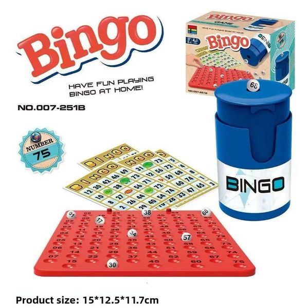 Colorful Bingo Board Game, Fun Family Gathering Activity Toy for All Ages