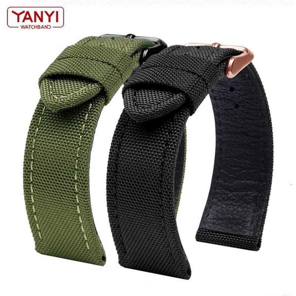 Nylon watchband for I-WC s-eiko swristband Canvas Durable Sport Watch Strap cfortable Leather bott 16mm 18mm 20mm 22mm 24mm J260522