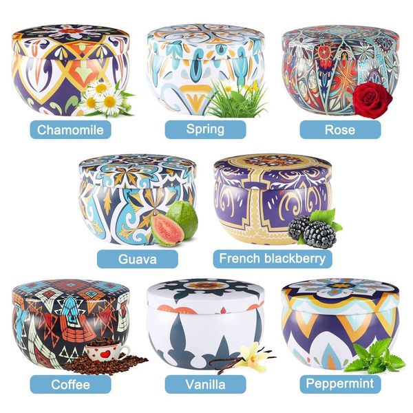 8 Pcs EuropeanStyleP atternedS centedC andlesE achS centedC andleI sA dornedw ithE xquisiteE uropeanStylePa tternsMa H2605221
