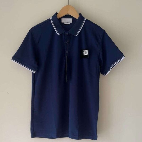 Topstoney Stone Polo Shirt Men Rhinestone Denim Summer Maillot De Bain Business Polo Short-sleeve Oversized T-shirt Trendy Turn-down Fashionable Kids Clothing