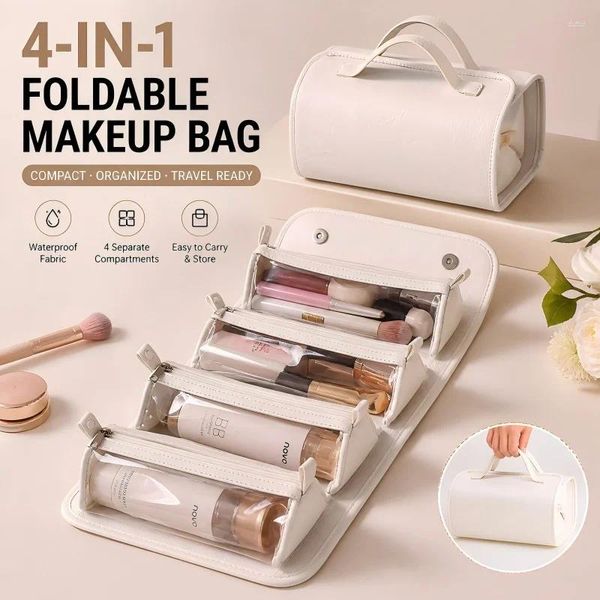 Cosmetic Bags Four-in-one Detachable Folding Makeup Bag With — compare prices at CompareOffers