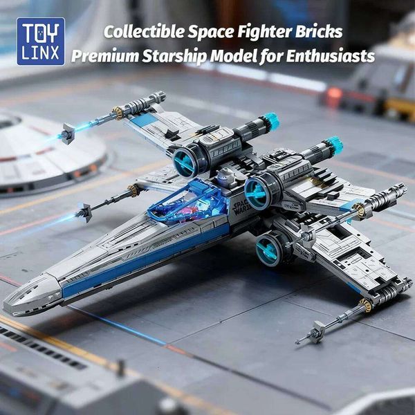 High-Detail 1271PCS X-Wing Fighter Building Kit Collectible Display Model STEM Educational Bricks Perfect Gifts for Kids Boys 26Y0522