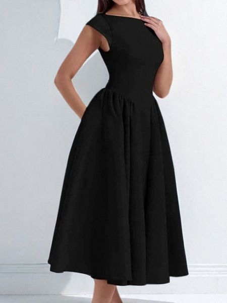 (364) New Spring Arrival: Women's French-Style, Sensual Elegant Solid-Color Backless Slim-Fit Dress