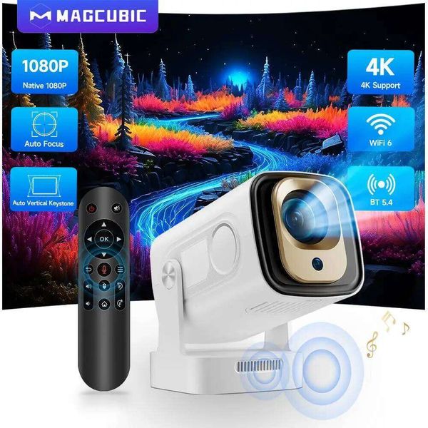 Magcubic HY310 Android 11 Projector 4K Native 1080P Auto Focus 330ANSI Dual Wifi with Air Mouse Voice Assistant Built Speaker 26L0522