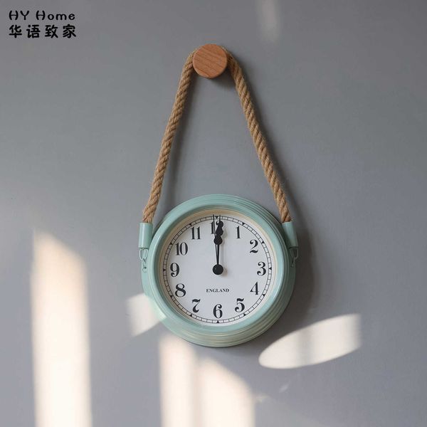 Nordic Silent Fashion Living Room Wall Clock Digital Simple Metal Clock Creative Quartz Hanging ClockL260523EV8G