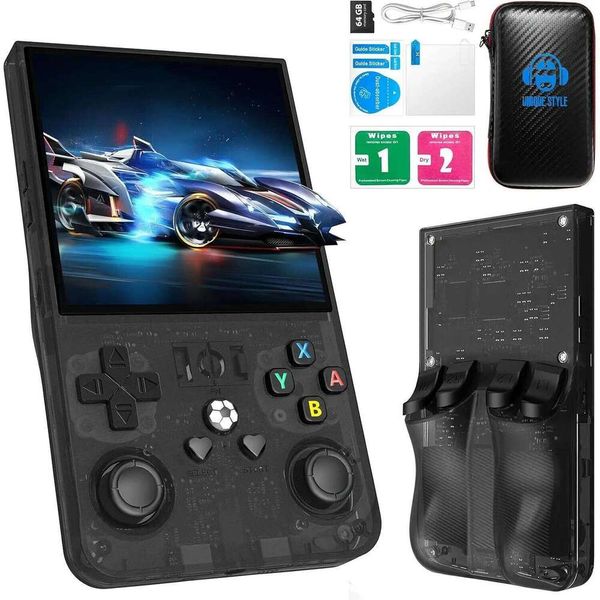 WUDS R36MAX Retro Handheld Game Console with 64G Built-in 18000+ Classic Games, Portable Hand Held Open Source Linux System 26L0523