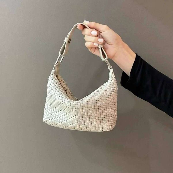Hand-woven Textured Niche Design Handbag Minimalist Solid Color Versatile Crossbody Bag Must-have Commuter Essential for Daily