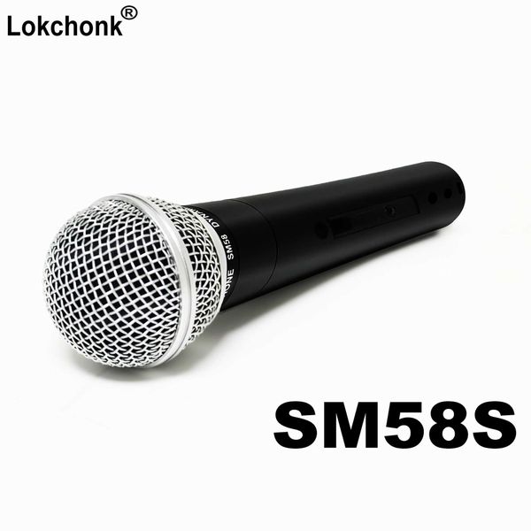 Lokchonk Dynamic Vocal Microphone Handheld Cardioid Microphone for Singing Stage Studio Karaoke SM58S T260525