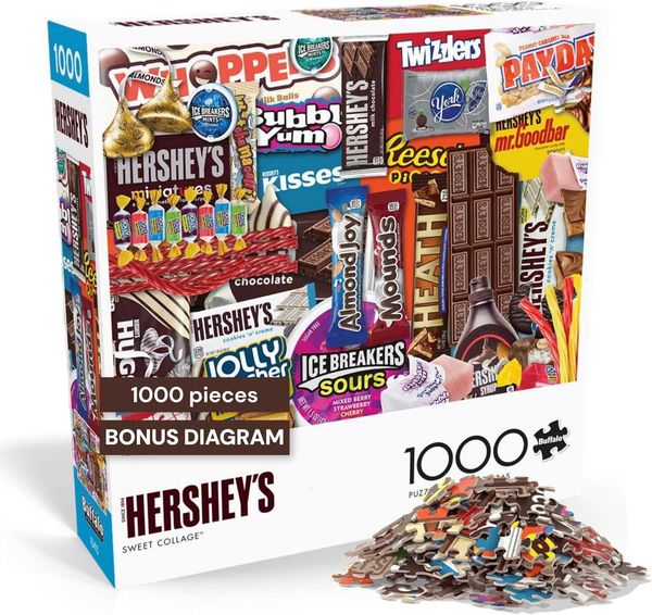 Buffalo Games - Hersheys Sweet Collage 1000 Piece Jigsaw Puzzle for Adults Colorful Candy Image Made in USA X260525