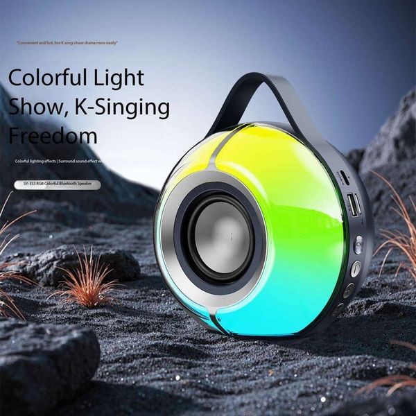 2026 New RGB Ambient Light Bluetooth Speaker High Appearance Desktop Subwoofer Portable Outdoor Wireless Speaker Home Stereo Audio Player