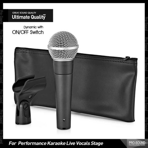 TOP Quality SM58LC Professional Cardioid Dynamic SM58S Vocal Wired Microphone With ON/OFF Switch For Live Karaoke Performance T260525