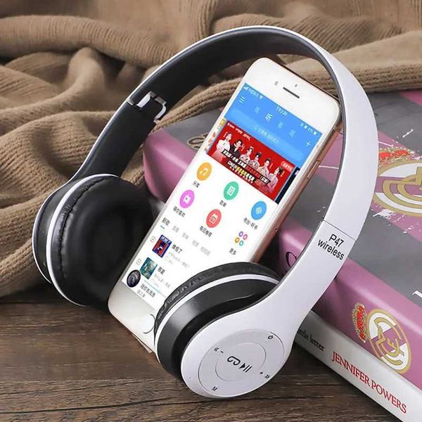 P47 Foldable Bluetooth 50 Wireless Headphones HIFI Stereo Bass Earphones with Mic USB Adapter for iPhone Gaming Kids Helmet Gift T260525