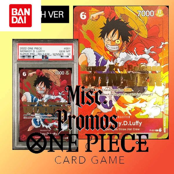 Diy One Piece Card English Tcg Promotion Misc Promos Series One Piece Promos 001 Monkey D Luffy Super Pre-Release-Winner L260525Y8C3
