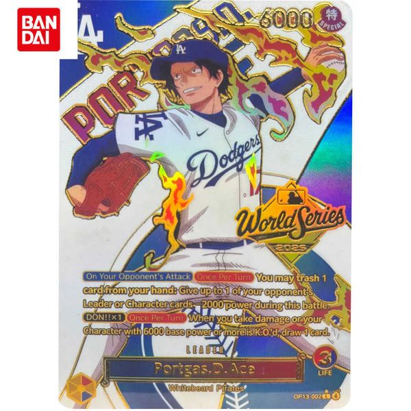 ONE PIECE Collection Cards OP13-002 Baseball PortgasD Ace EN DIY High Quality Self Made Game Anime Cards Gift Toy L260525NW6B