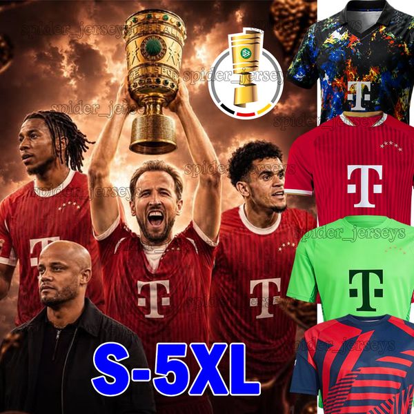 4XL 5XL 2026 2027 Bayernes KANE LUIS DIAZ Soccer Jerseys 26 27 Bayer OLISE GNABRY N.JACKSON KARL GUERREIRO Football Shirts Goalkeeper NEUER Men Uniforms Kids Kits Sets