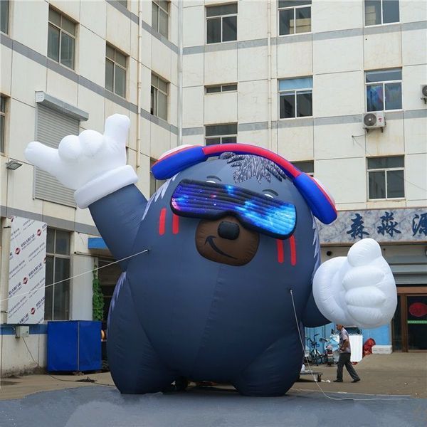 Customized Outdoor Giant Inflatable Balloon Inflable Ball With Strip Inflatables for Arts Decoration