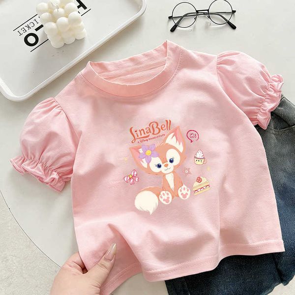 StellaLou and LinaBell trendy cute stylish T-shirts Cinnamoroll girls summer short-sleeve T-shirts for children and toddlers L260521ZPLK