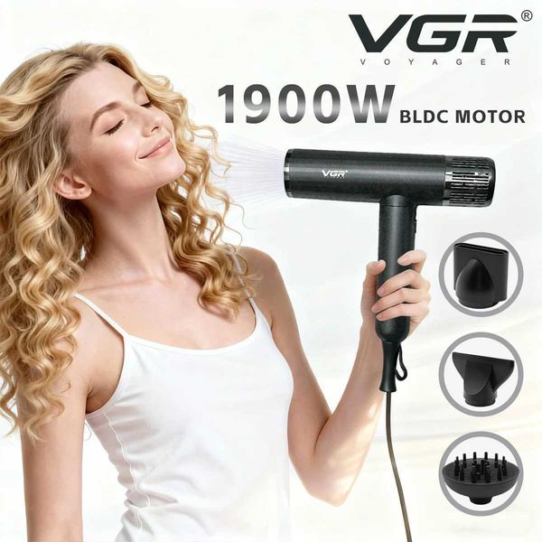 VGR Hair Dryer Professional Air Blower Negative Ion High Speed Hair Dryer Machine Hot and Cold Adjustment Barber Salon V-640HD L260526