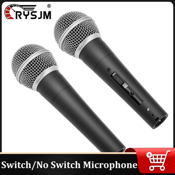 Switch / Without Switch Metal Cardioid Dynamic Wired Microphone Professional Microphone for Karaoke BBOX Recording Vocal Singing T260525