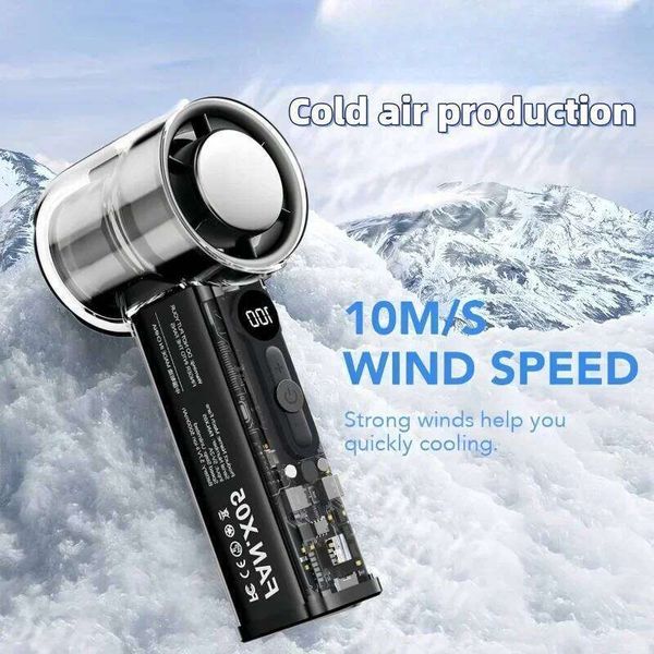 Portable Handheld Turbo Cooling 2 Speeds 3000mAh Rechargeable High Wind Mini Fan with Adjustable Airflow for Outdoor Use. 26L0526