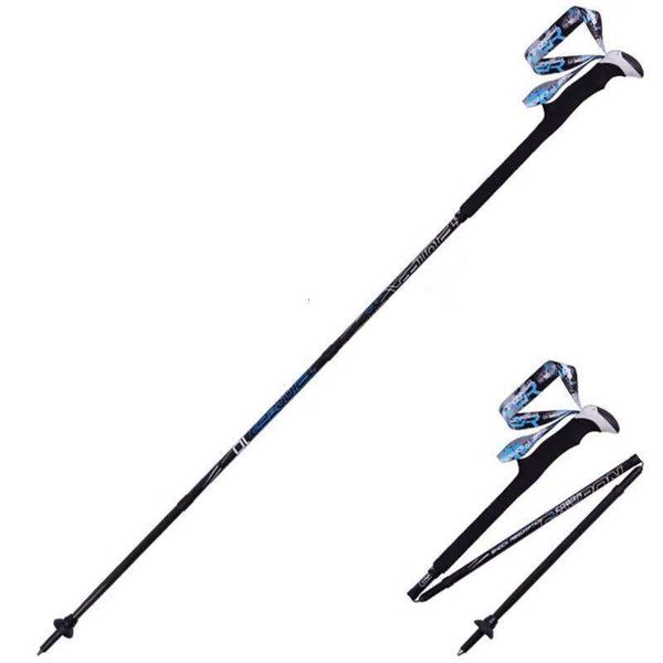 PIONEER Carbon Fiber Trekking Folding For Camping Climbing Skiing Hiking Walking Sticks Alpenstock Poles W260526