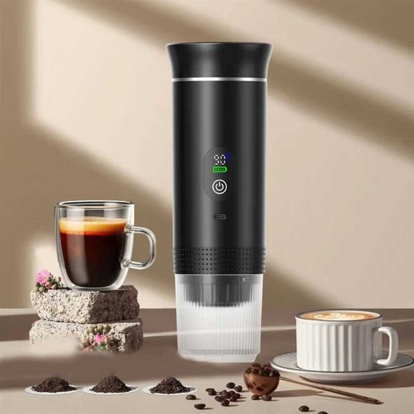 ABKY-Electric For Camping Coffee Machine Car Self-Heating Espresso Machine Portable Travel Coffee Maker L260526