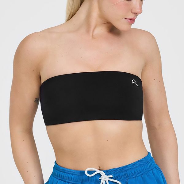 Oneractive Women Strapless Bandeau Sports Bra Seamless Tube Top Workout Yoga Bralette
