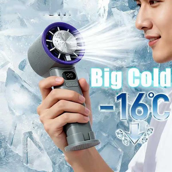 Mini Handheld Fan 120 Speed Portable Bladeless Desktop Fans Rechargeable Instant Cooling With Ice Mode For Men Women New Z260526