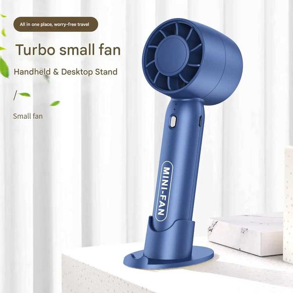 Turbo handheld small fan USB charging mini outdoor portable lightweight desktop stand with long-lasting battery life Z260526