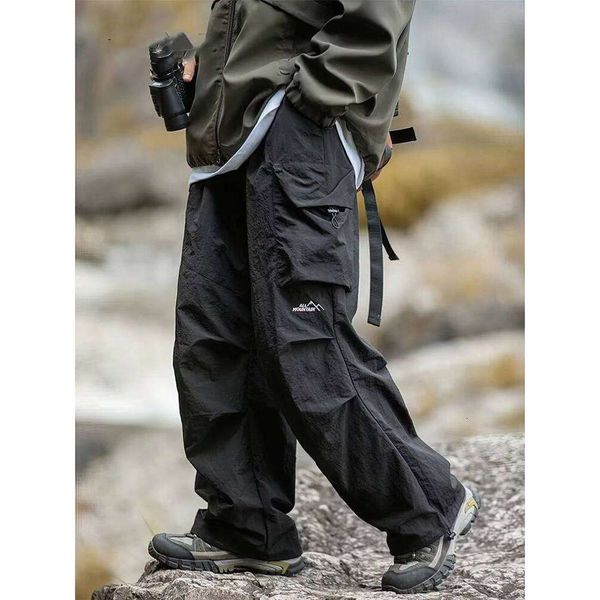 Spring Summer Baggy Cargo Hiking Men Waterproof Casual Sport Jogging Parachute Pants Outdoor Wide leg Trousers