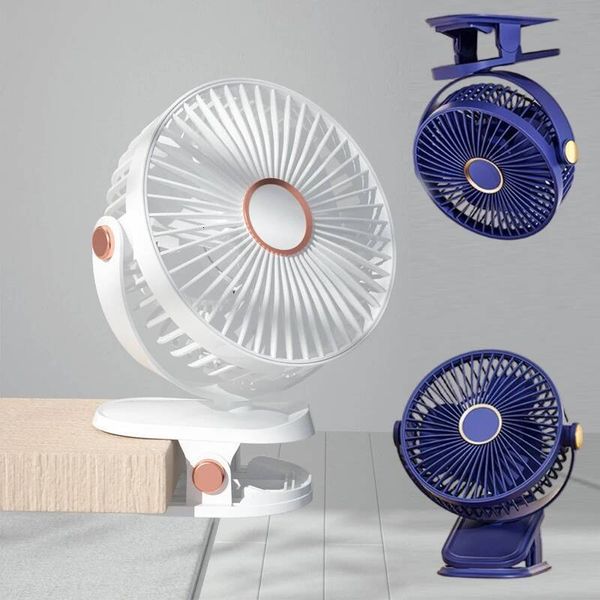 800mAh Clip-on 5 Speeds Quiet Rechargeable Desktop Portable Baby Stroller Wireless Fan With LED Light For Camping ddmynov ddmynov
