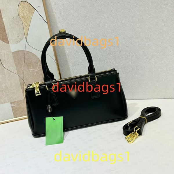 Black Leather Designer Tote Bag