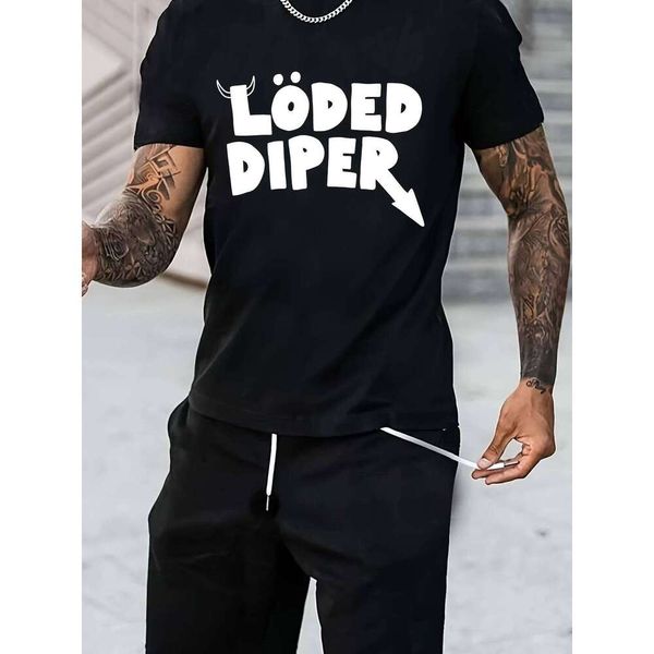 LODED DIAPER Alphabet Print Women's Crew Neck Short — compare prices at CompareOffers